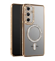 Samsung Galaxy S26 Joke Simli Magneticsafe Kılıf - Gold
