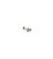 Gümüş Zirkon İşlemeli Yılan Tragus Helix Piercing - Anti Alerjik, Kararma Yapmaz