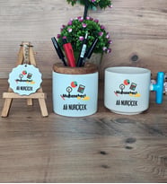 Muhasebeci Hediye Sepeti Kupa Bardak T Kulplu, Kalemlik ve Anahtarlık Muhasebeciye Hediye (Model 3)