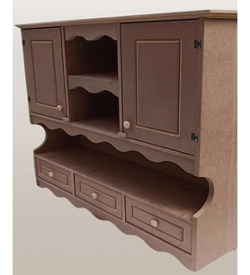 Hobi ADN 90357 Mutfak Dolap Terek Klasik Model CNC Kesim Ahşap MDF Ham El Yapım