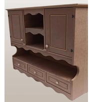 Hobi ADN 90357 Mutfak Dolap Terek Klasik Model CNC Kesim Ahşap MDF Ham El Yapım
