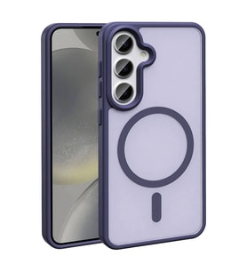Lexroo Galaxy S24 Plus Kılıf M-safe Şarj Özellikli Mat Arka Yüzey Sio Kılıf - Koyu Mor