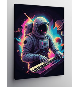 Kanvas Tablo Piyanist Astronot