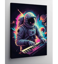 Kanvas Tablo Piyanist Astronot