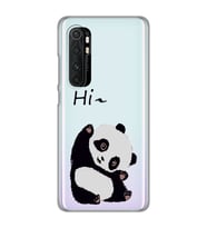 Xiaomi Mi Note 10 Lite Uyumlu Sevimli Panda Desenli Şeffaf Telefon Kılıfı