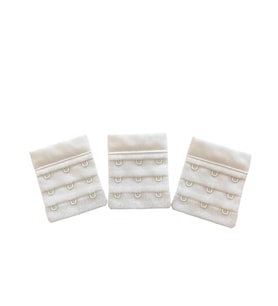 Sütyen Uzatma Aparatı 51mm Genişlik BEYAZ 3 lü Paket  Agraf Kopça Uzatıcı (Pamuk Beyaz)