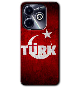 İnfinix Hot 40i Kılıf HD Desen Baskılı Kılıf - Ayyıldız Türk
