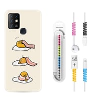INFINIX Hot 8 9 10 11S Hot 10 Play 10T Kılıf Kablo Koruma Spiral Silikon Sweety Egg 1322