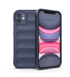 Apple iPhone 11 Uyumlu Kılıf Esnek TPU Oyuklu Arka Yüzey Tasarımlı Zore Etnik Silikon Kapak (Lacivert)