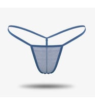 ASM1156 Kadın Lacivert Transparan Tül String