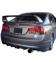 🚘 Honda Civic FD6 Sağdan Çift Çıkış Mugen RR Arka Ek (Plastik)  Sportif & Agresif Difüzör Görünümü (Standart)