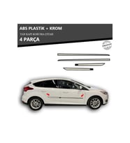 FORD FOCUS 2011 ÜZERİ SEDAN-HB YAN KAPI KORUMA ÇITASI PLASTİK + KROM