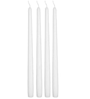 Bozkurt Konik Şamdan Mum Fener Mumu - Beyaz - 24 Cm. - 4 Adetlik Paket