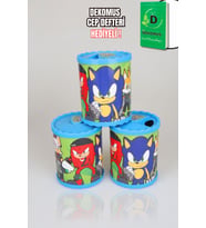 DEKOMUS CEP DEFTERİ HEDİYELİ LİSANSLI SONIC "TEK ADET" KUMBARA