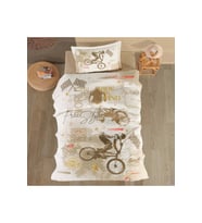 Clasy Ranforce %100 Pamuk Tek Kişilik Dört Mevsim Set Sport Bej