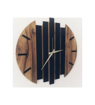 Modern Ahşap Duvar Saati 35cm