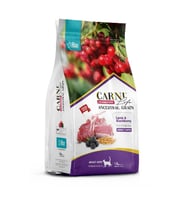 Carni Life Kızılcık Kuzu Etli ve Böğürtlenli Yetişkin Kedi Maması 1.5 Kg (Kahverengi)