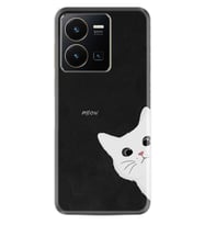 Vivo Y22 Kılıf Resimli Desenli Silikon Platinium Series Çılgın Kedi 1895
