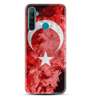 Realme 5i 5 Pro 6i 7 Pro 8 Kılıf Desemli Silikon Şanlı Türk Bayrağı 1315