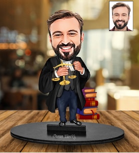 Kişiye Özel Avukat Tasarımlı Karikatür Biblo 166