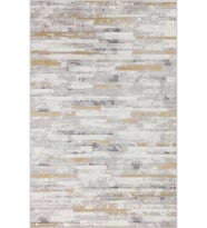 Eliana Home Baskılı, Yıkanabilir Kaymaz Taban Salon Halısı LNA0482 100x150 cm (Gri)
