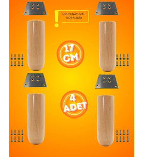 Ahşap Bohem Ayak 17 cm ( 4 ADET )