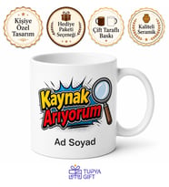 Kaynak Arıyorum Yazılı Komik Baskılı Kupa Bardak Esprili Hediye