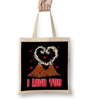 Funny I Lava You Volcano Valentine s Day Pun Bez Çanta Uzun Saplı