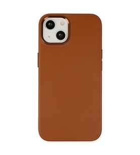 iPhone 14 Plus Kılıf Asya Deri Silikon - Kahverengi