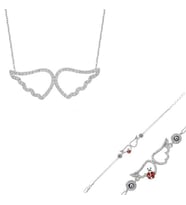 Gümüş Melek Kanadı Bayan Set