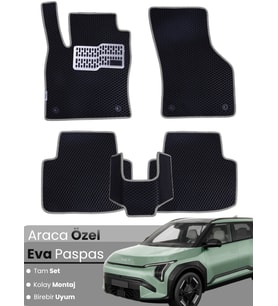 KİA EV3 (2024-2025) Uyumlu EVA Paspas Tam Set–Araca Özel,Kolay Montaj,Su Geçirmez