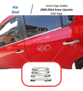 Kia Soul Krom Kapı Kolu 4 Kapı 2009-2014 Arası Uyumlu P. Çelik