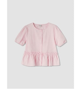 LCW Kids Pembe Fırfır Detaylı Kız Çocuk Gömlek