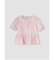 LCW Kids Pembe Fırfır Detaylı Kız Çocuk Gömlek