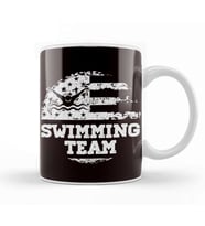 Swimming Team American US Flag Swimmer Swim Athlete Coach Kupa Bardak Porselen