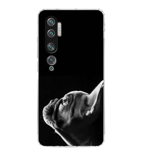 PrintiFy Xiaomi Mi Note 10 ile Uyumlu Köpek 1 Kamera Korumalı Şeffaf Kılıf