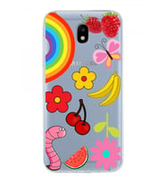 PrintiFy Samsung Galaxy J5 Pro ile Uyumlu 1mm Slim Fit Water Color 5 Baskılı Şeffaf  Kılıf