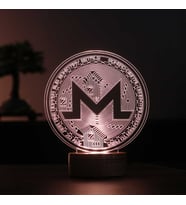 Monerocoin Figürlü Dekoratif Hediye Led Masa Lambası 7 Işık Rengi Ahşap Taban (Sarı)
