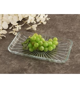 Paşabahçe Elegant Dikdörtgen Cam Kayık Tabak 27x16 cm 54883 (Şeffaf)