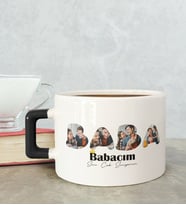 BK Gift Kişiye Özel Fotoğraflı Babalar Günü Tasarımlı Siyah Kulplu Çay & Kahve Fincanı-1, Babaya Hediye, Babalar Günü Hediyesi
