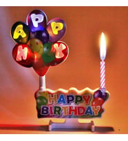 LED IŞIKLI PASTA MUMU MÜZİKLİ PASTA MUMU PİLLİ MUM DOĞUM GÜNÜ PASTA MUMU BALLOONS HAPPY BIRTHDAY CANDLES