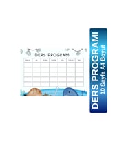 Ders Programı Balıklı (10 Sayfa A4 Boyut)