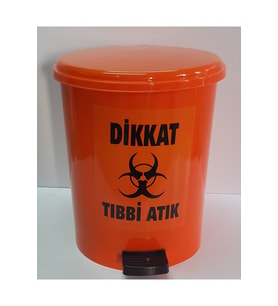 40 Lt Pedallı Tıbbi Atık Kovası, hijyenik ve kullanışlı tasarım