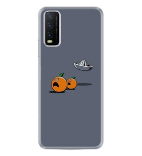 Vivo Y20 Kılıf Desenli Silikon Orange Escape 1374