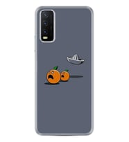 Vivo Y20 Kılıf Desenli Silikon Orange Escape 1374