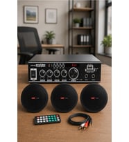Lastvoice Black Small-2 Tavan Hoparlör ve Anfi Ses Sistemi Paketi