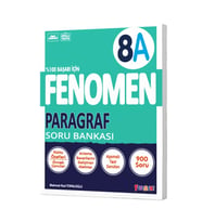 Fenomen Yayıncılık 2024-2025 Müfredat Yeni Nesil 8.Sınıf A Serisi Paragraf Soru Bankası (Çok Renkli)