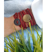 Never Give Up Süet Wrap Bileklik