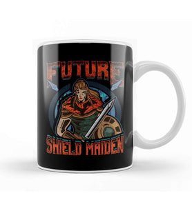 Female Viking Future Shield Maiden Warrior Kupa Bardak Porselen