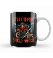 Female Viking Future Shield Maiden Warrior Kupa Bardak Porselen